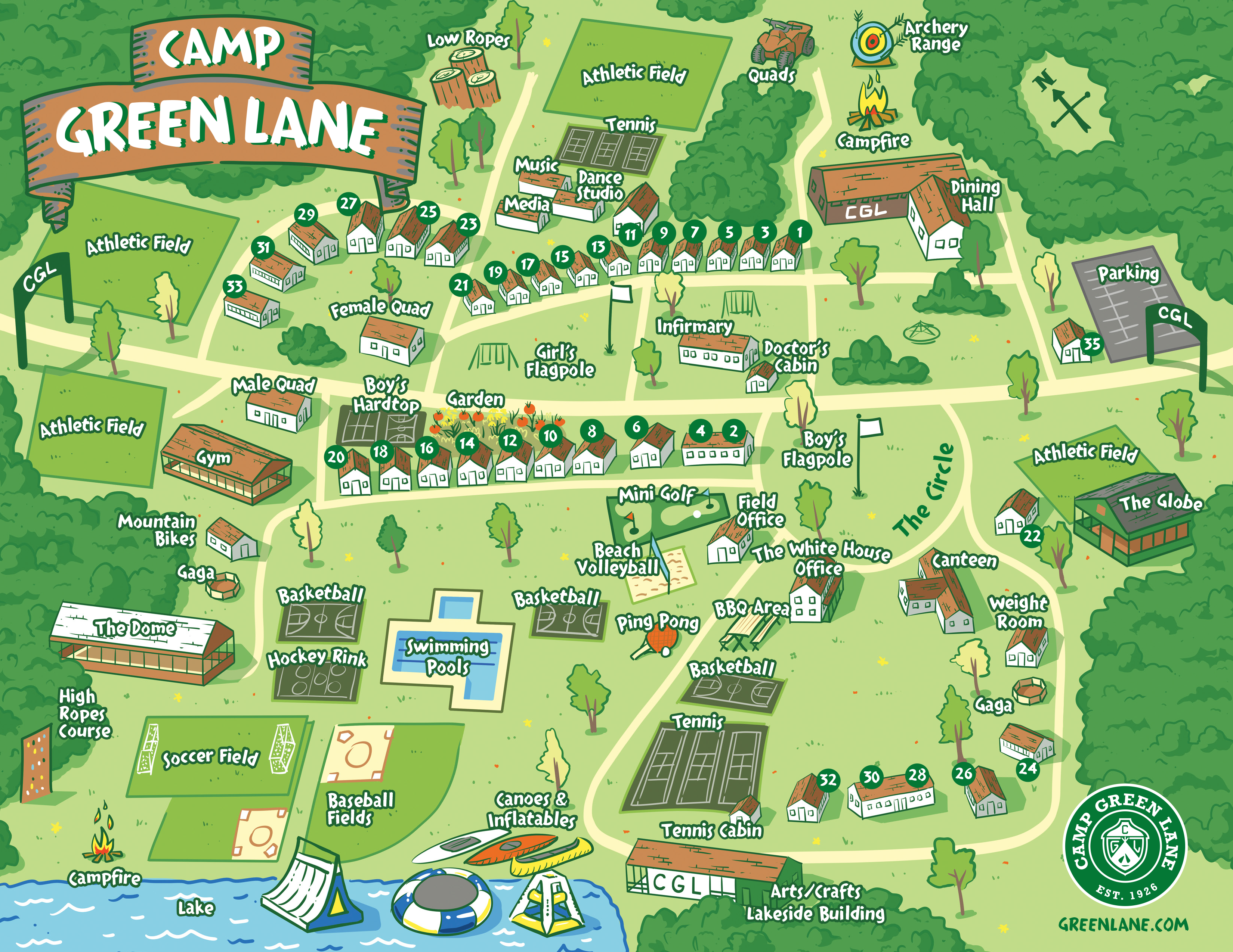 Camp Green Lake Map